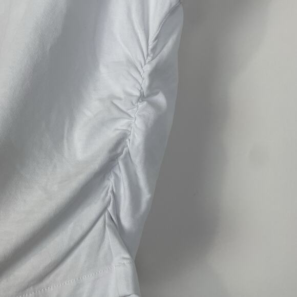 Madewell Side-Cinch Muscle Tee Eyelet White Small NJ787 Casual Classic Basic - Picture 7 of 9